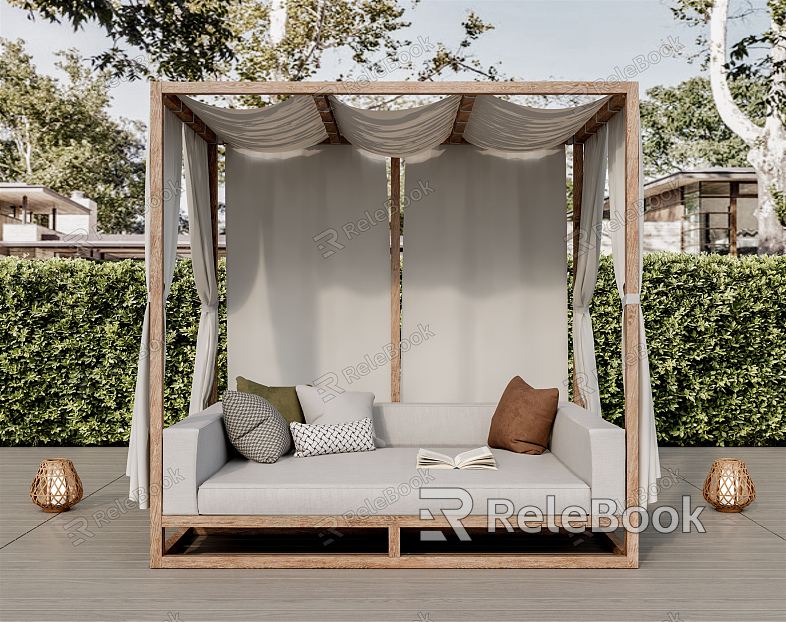 New Chinese Style Outdoor Sofa Outdoor Gazebo Recliner model