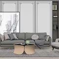 Modern sofa coffee table combination 3d model