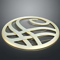 Elegant Golden Circular Hollow Design Furniture Decorative Ornament With Intricate Patterns