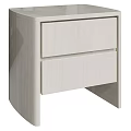 Contemporary Bedside Table with Two Drawers Light Wood Finish and Sleek Design