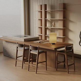 Modern table combination 3d model