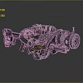 Car Engine Mechanical Parts With Black Yellow Stripes Metal Tubular Circular Design