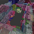 Ancient Stone Ruins With Water Pool Stone Walls And Scattered Blocks