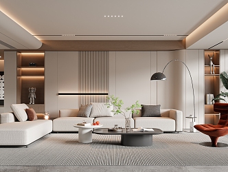 modern living room 3d model