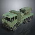 Military Green Heavy Duty Truck Featuring Large Launch System And Equipment