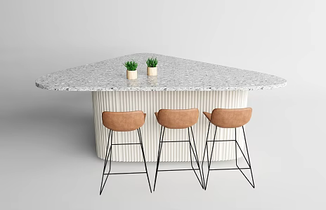 Modern Bar Chair Combination Shaped Bar Chair Combination 3d model