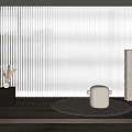 White Vertical Blinds For Minimalist Living Room With Floor To Ceiling Windows And Natural Light