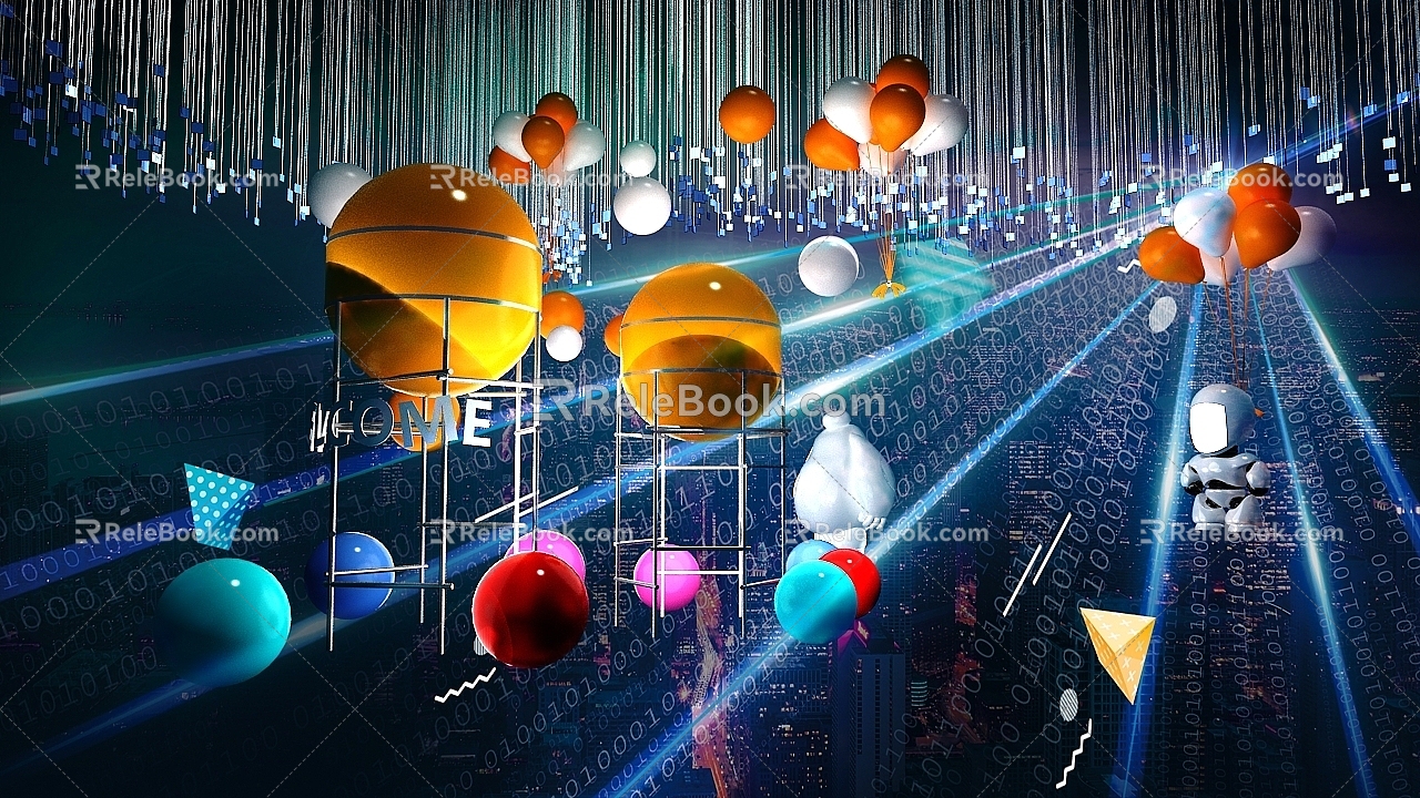 Cartoon Science Fiction Beauty Chen Universe Beauty Chen Science Fiction Magic Plus Science Fiction Backboard 3d model