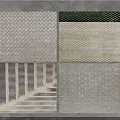 Various Square Rugs Featuring Different Woven Textures And Patterns 3d model