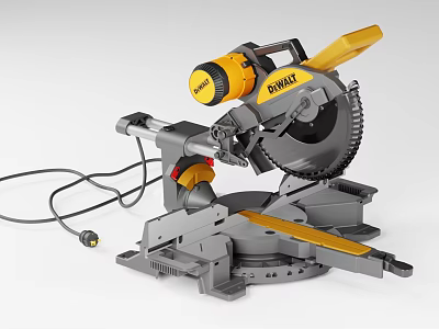 DEWALT Industrial Miter Saw With Electric Motor For Precision Cutting Workshop Equipment 3d model