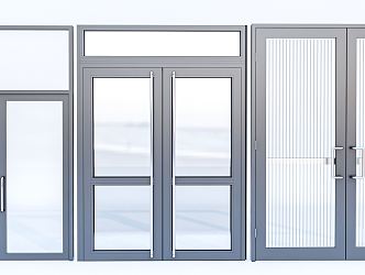 Modern gate glass gate induction glass door glass sliding door glass entrance gate 3d model