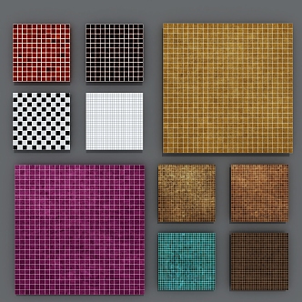 modern ceramic tile mosaic floor tile 3d model