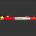 Colorful Retractable Ballpoint Pens With Red Blue Yellow And White Bodies