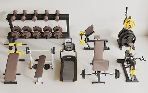 Modern Fitness Equipment 3d model