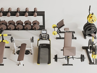 Modern Fitness Equipment 3d model