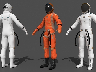 female astronaut 3d model