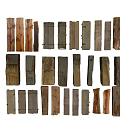 Garden Landscape Design Using Reclaimed Wooden Planks and Natural Textured Logs