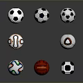 Assorted Colorful Soccer Balls And Cricket Ball With Diverse Patterns For Daily Use