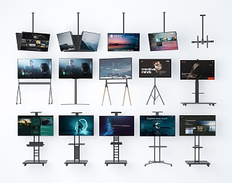 TV stand screen display 3d model