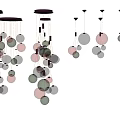 Elegant Modern Chandeliers with Hanging Glass Spheres in Transparent and Brown Tones