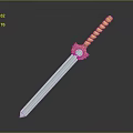 Elegant Sword With Golden Spiral Hilt Decorative Guard And Silver Sharp Blade