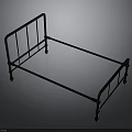 Black Metal Bed Frame With Simple Modern Design And Sturdy Structure