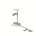 Large White Industrial Equipment with Black Circular Top and Metal Support Frames in Indoor Facility