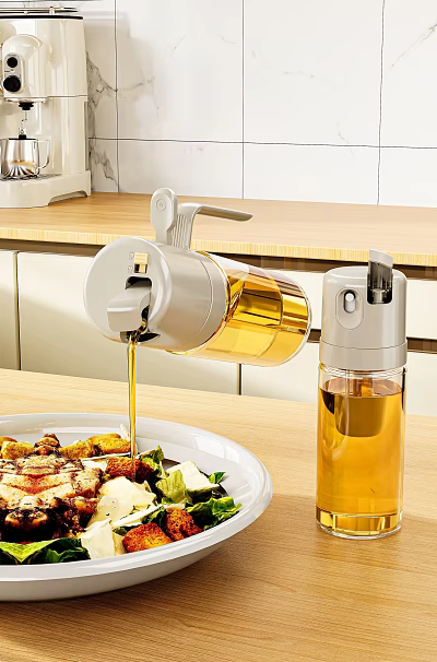 Kitchen Oil Dispensers Pouring Oil Over Food 3d model
