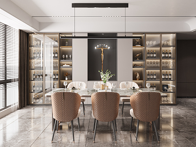 Light Luxury Restaurant 3d model