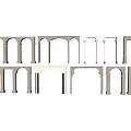 Various Classical Door Arches With Decorative Columns And Architectural Details