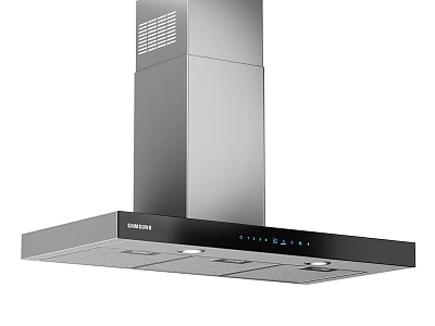 Modern Samsung Kitchen Hood With Stainless Steel Design And Control Panel 3d model