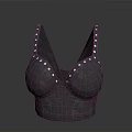 Daily Use Gray Brassiere With White Studs Fashionable Lingerie Item