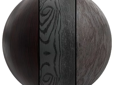 Wooden Sphere Component Showcasing Various Wood Grain Textures and Patterns 3d model