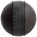 Wooden Sphere Component Showcasing Various Wood Grain Textures and Patterns 3d model