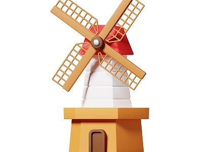 Modern windmill toy windmill cartoon windmill 3d model