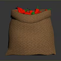 Sack Bag Grain Bag Bundle Sack Bundle Sack Jute Sack 3d model