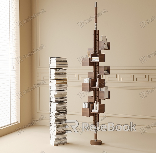 Bookshelf Storage Rack Books Books model