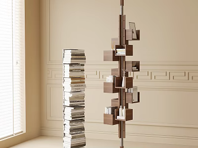 Modern Multi Tier Storage Shelf With Functional Compartments For Home Books And Decor 3d model