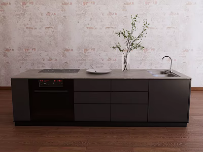Modern Island Takajima Stove Oven 3d model