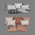 Modern Decorative Soft Pillows With Various Patterns Neutral Pink Brown Tones For Home Decor