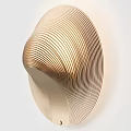 Modern Gold Striped Wall Lamp With Unique Curved Design For Interior Decor