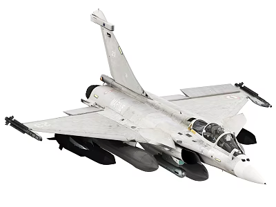 Highly Detailed White Fighter Jet Model With Military Weapon Systems And Cockpit 3d model