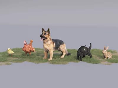 Modern Dog Rabbit 3d model Modern Dog Rabbit 3d model