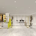 Elegant Modern Clothing Store Interior With White Walls Gold Accents And Marble Flooring