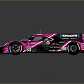Pink Race Car With Coca-Cola Logo Number 60 Streamlined Design Shiny Surface
