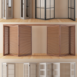 modern folding door 3d model