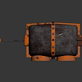 Smart Machine Robot with Purple Eyes Metallic Design Antenna and Orange Black Color Scheme