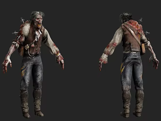 Horror zombie horror thriller movie zombie monster games can do action 3d model