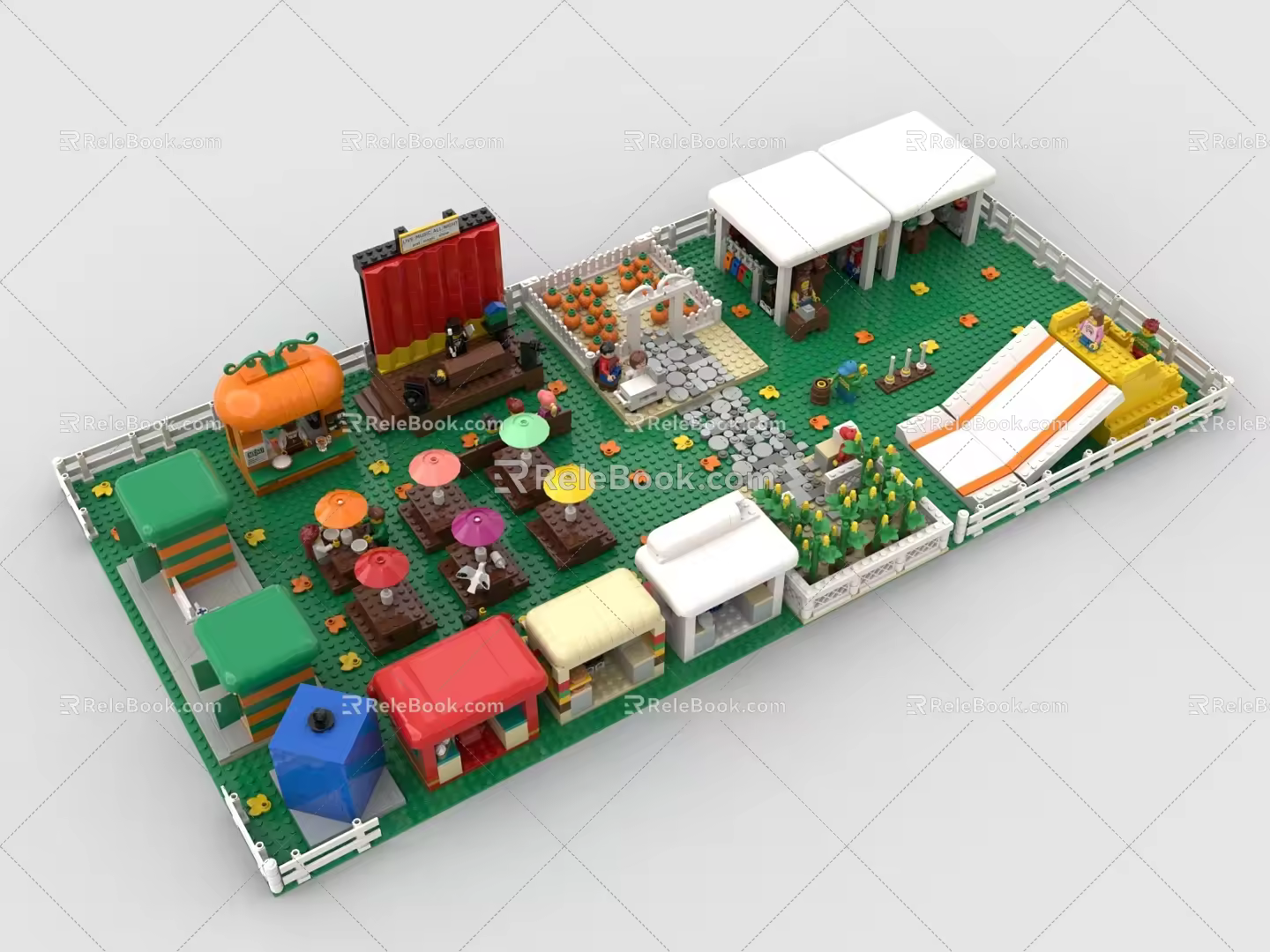 LEGO Toy Blocks Bazaar Activity Scene 3d model