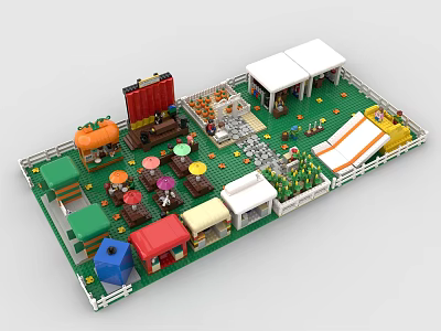 LEGO Toy Blocks Bazaar Activity Scene 3d model